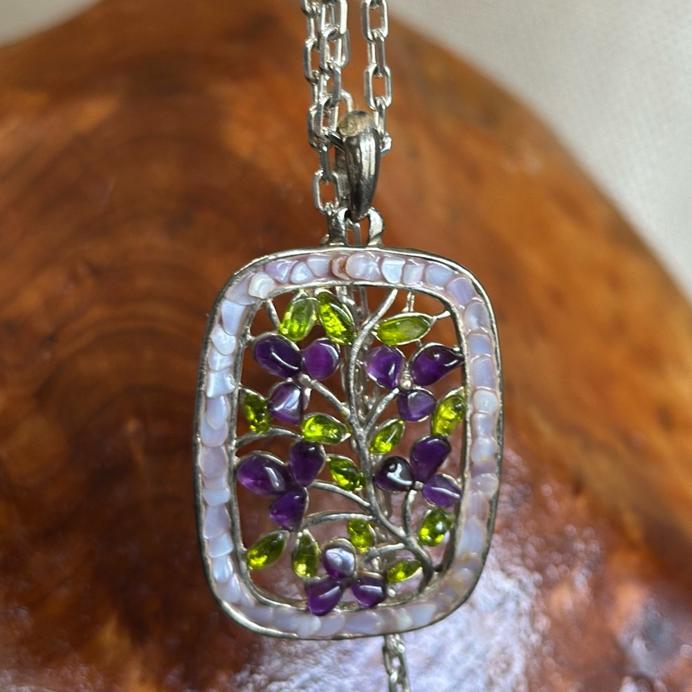 Peridot and Amethyst Necklace